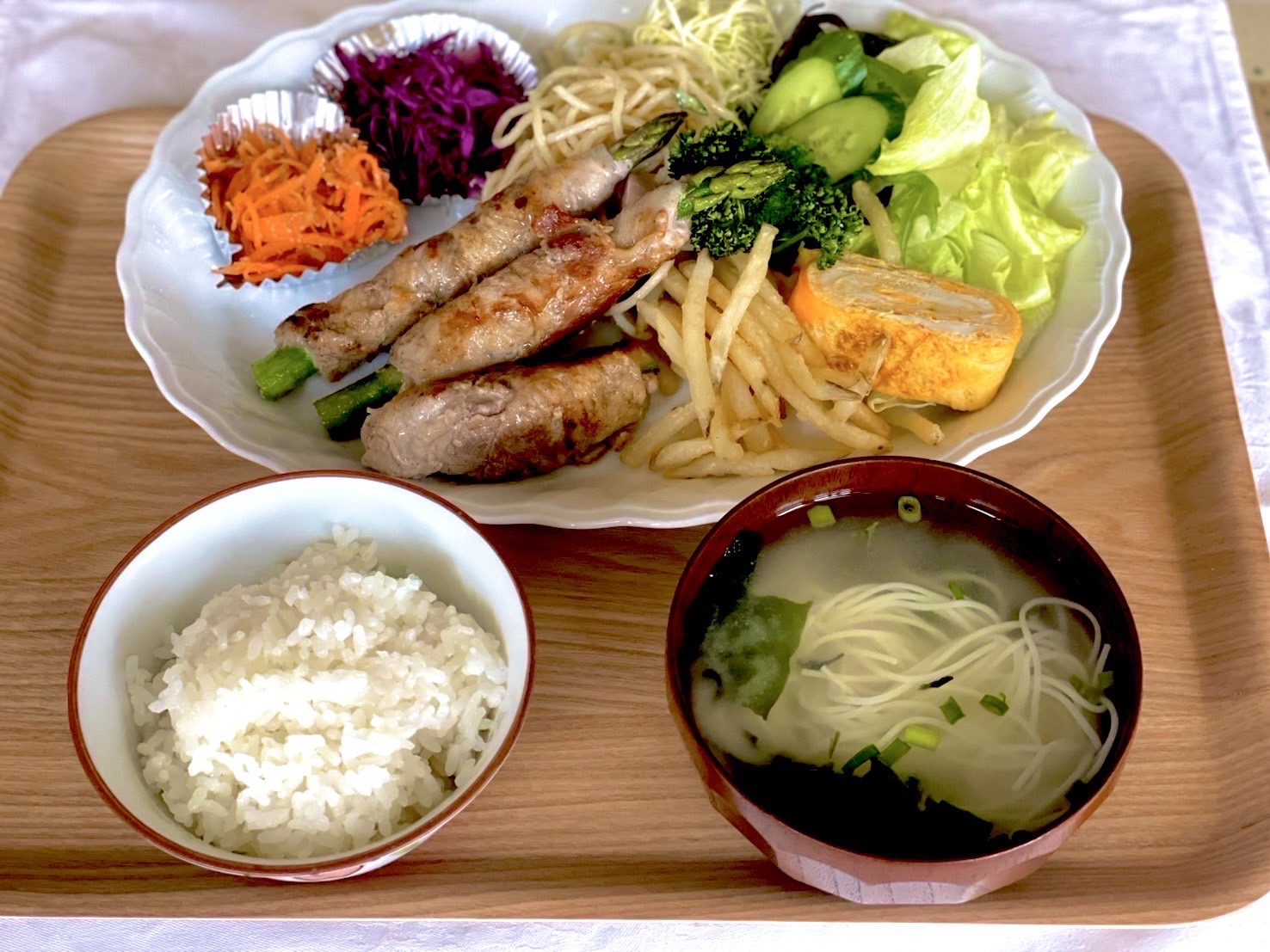 肉巻き定食